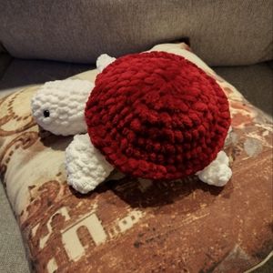 SOLD Red velvet turtle plushie